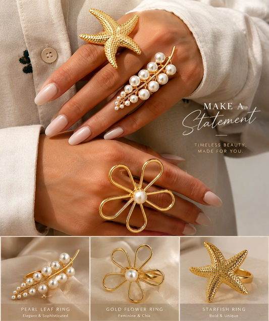 Pearl Statement Rings