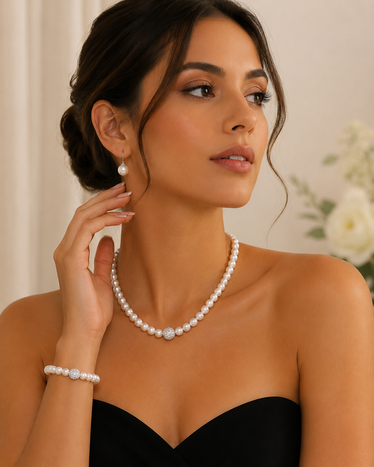Classic Pearl Jewelry Set