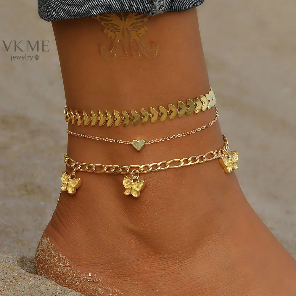 Butterfly Charm Anklet