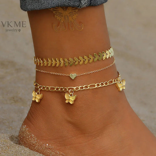 Butterfly Charm Anklet